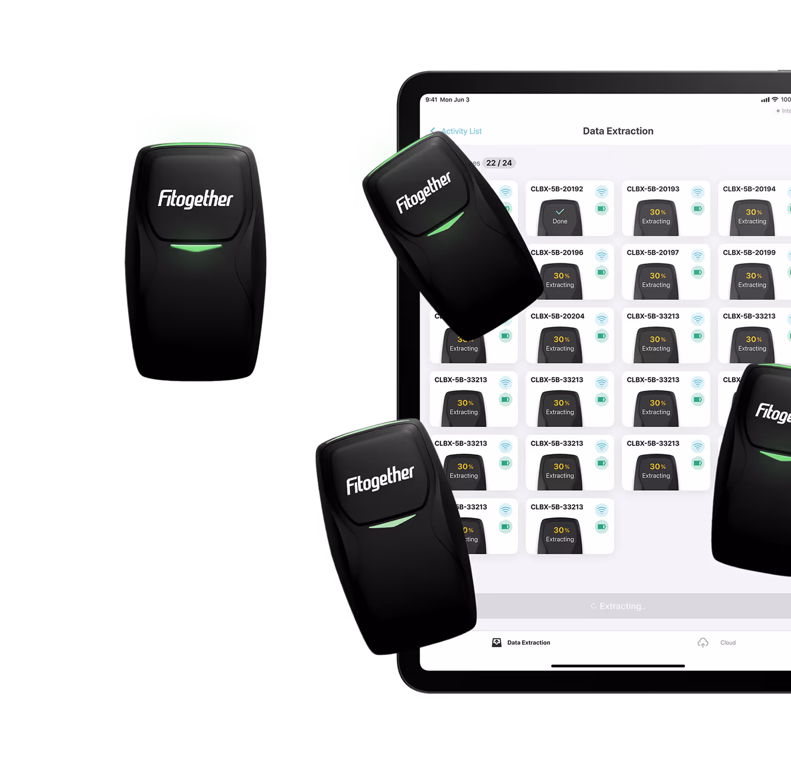AirSync wireless data upload and cloud sync